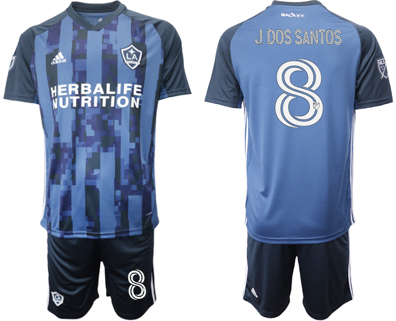 Men 2020-2021 club Los Angeles Galaxy away #8 blue Soccer Jerseys->los angeles galaxy jersey->Soccer Club Jersey
